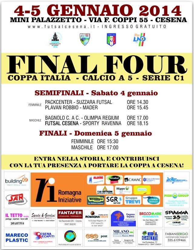 LA PRIMA VOLTA!!FINAL FOUR A CESENA!!