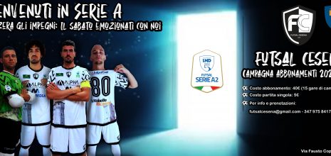 Campagna abbonamenti Futsal Cesena “A2zera gli impegni”